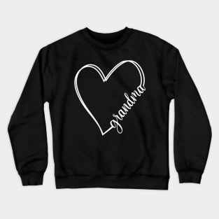 Grandma heart design, love grandma sketched heart Crewneck Sweatshirt